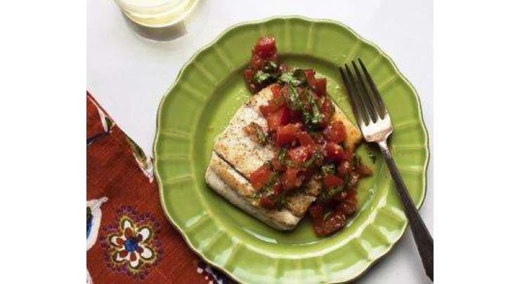 Fish In Tomato And Basil Leaves Recipe In Urdu