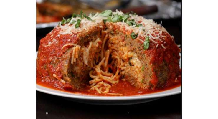 Spaghetti Stuffed Meatballs Recipe In Urdu