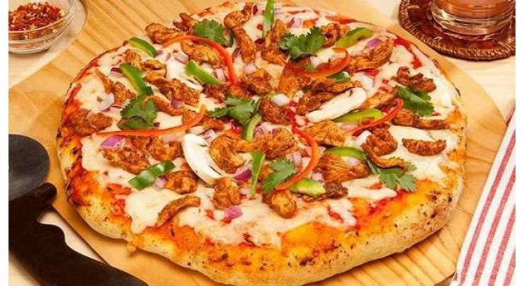 Chicken Tikka Pizza Recipe In Urdu