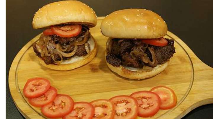 Crispy Beef Parchay Burger Recipe In Urdu