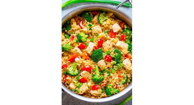 Chicken And Vegetable Fried Rice Recipe In Urdu