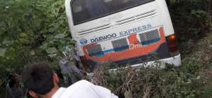 Horrific Accident between Daewoo Bus and Car