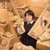 Japanese Cardboard Artist Turns Old Amazon Boxes Into Sculptures