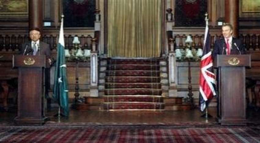 لاہور، ٹونی بلئیر اور صدر مشرف مشترکہ پریس کانفرنس سے خطاب ..