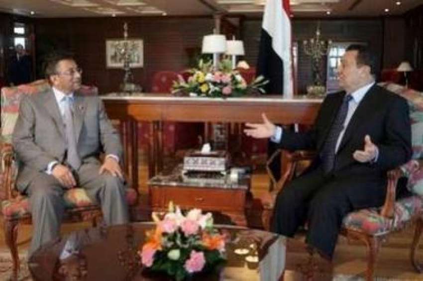 شرم الشیخ، مصری صدر حسنی مبارک صدر مشرف سے شاہی محل میں‌ملاقات ..
