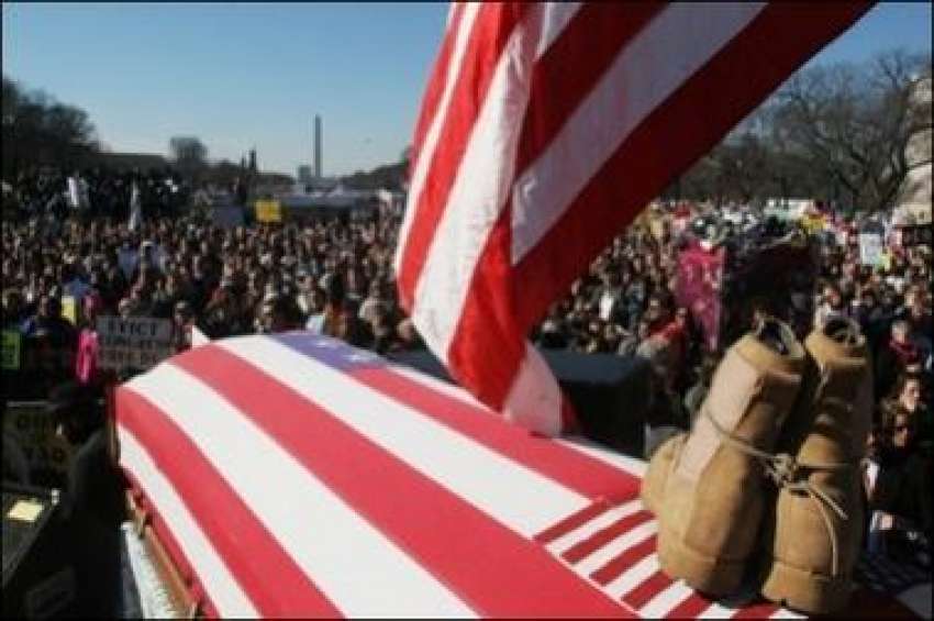 واشنگٹن،امریکہ بھر میں ہزاروں افراد عراق جنگ مخالف مظاہرے ..