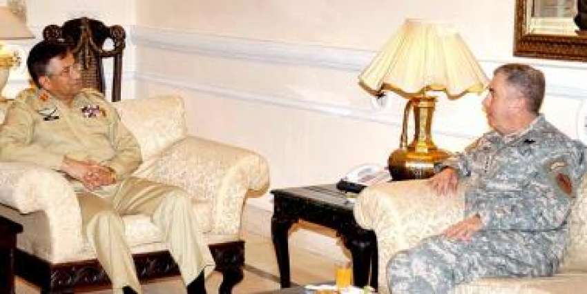 اسلام آباد،صدر جنرل مشرف جنرل جان ابی زید سے ملاقات کر رہے ..