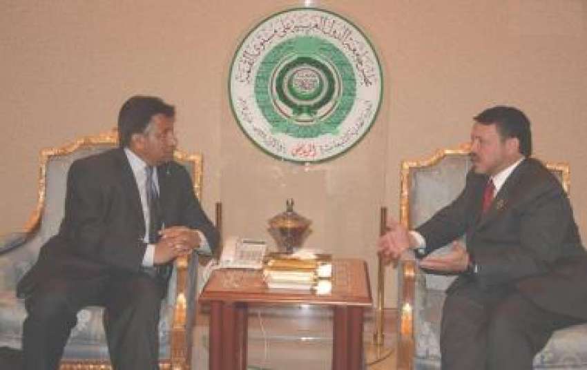 ریاض،صدر جنرل مشرف اُردن کے شاہ عبداللہ سے ملاقات کر رہے ..