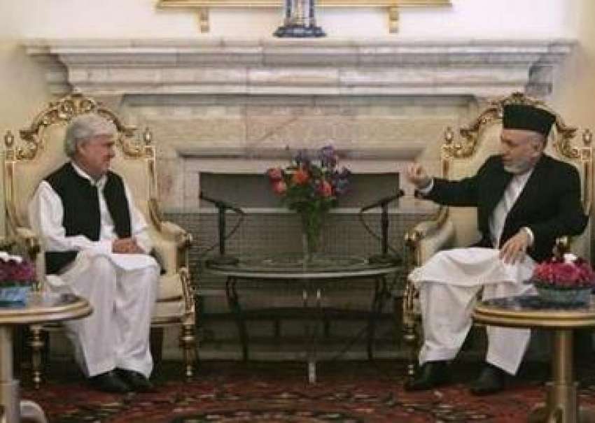 کابل،وفاقی وزیر داخلہ آفتاب شیرپاوٴ افغان صدر حامد کرزئی ..