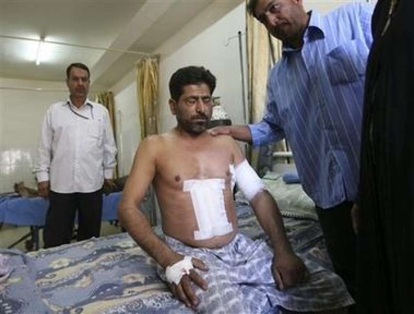 بغداد،امریکی کانوائے کی فائرنگ سے زخمی ہونیوالے حسن جابر ..