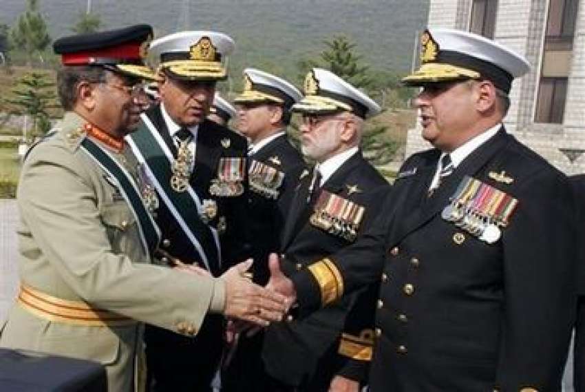 اسلام آباد،صدرجنرل مشرف نیول ہیڈکوارٹر کے الوداعی دورے ..