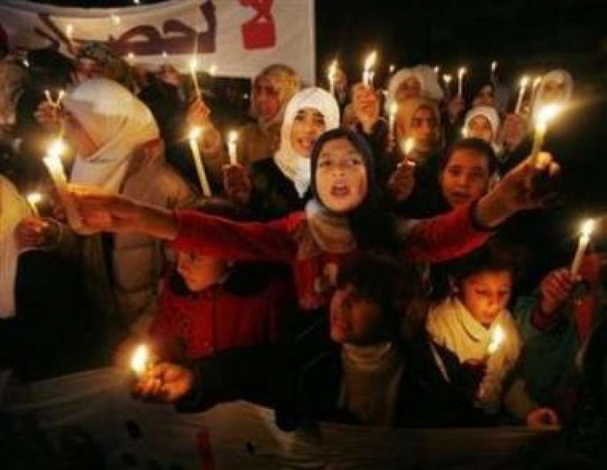 غزہ،فلسطینی بچے،خواتین اسرائیل کی جانب سے بجلی بند کئے ..
