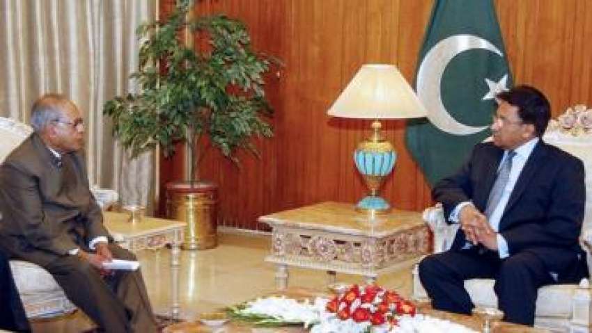 اسلام آباد،بھارتی وزیرخارجہ پرناب مکھرجی صدرمشرف سے ملاقات ..
