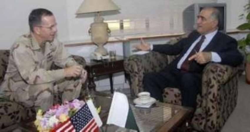 راولپنڈی،امریکی ایڈمرل مائیکل مولن وزیراعظم کے مشیر محمودعلی ..