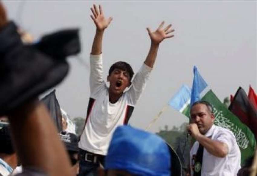 راولپنڈی،لانگ مارچ کے راولپنڈی پہنچنے پر ایک بچہ مشرف مخالف ..