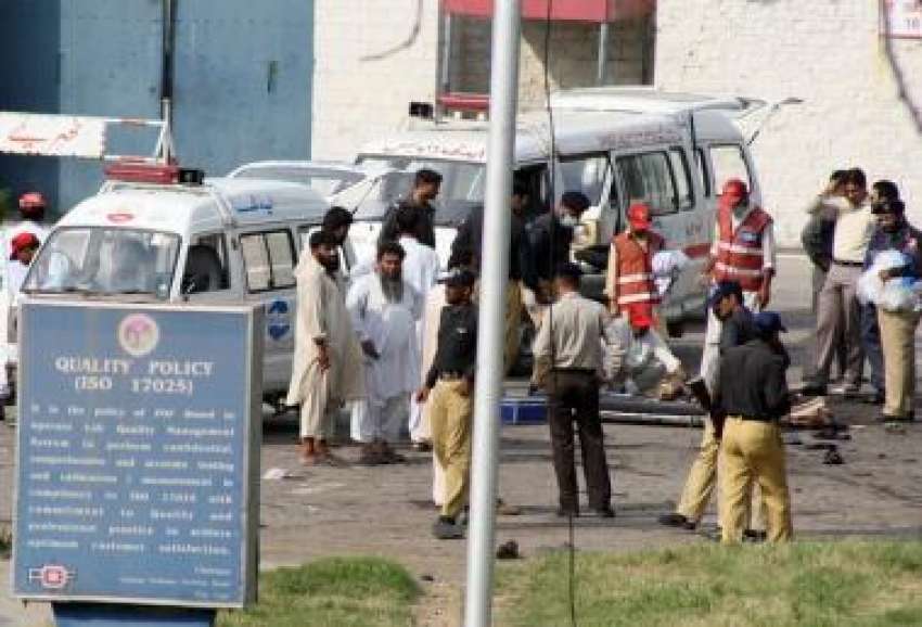 واہ کینٹ،پاکستان آرڈیننس فیکٹری کے باہر ہونیوالے خودکش ..