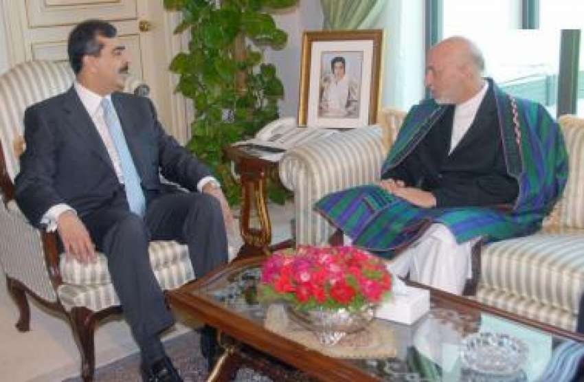 اسلام آباد، وزیر اعظم یوسف رضا گیلانی سے افغانستان کے صدر ..