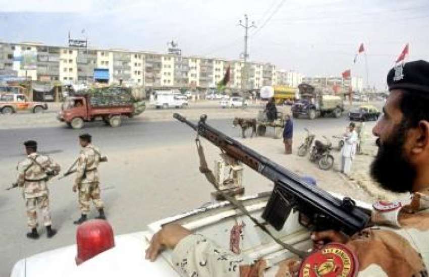 کراچی، پرتشدد واقعات کے بعد رینجرز کے جوان کسی ناخوشگوار ..