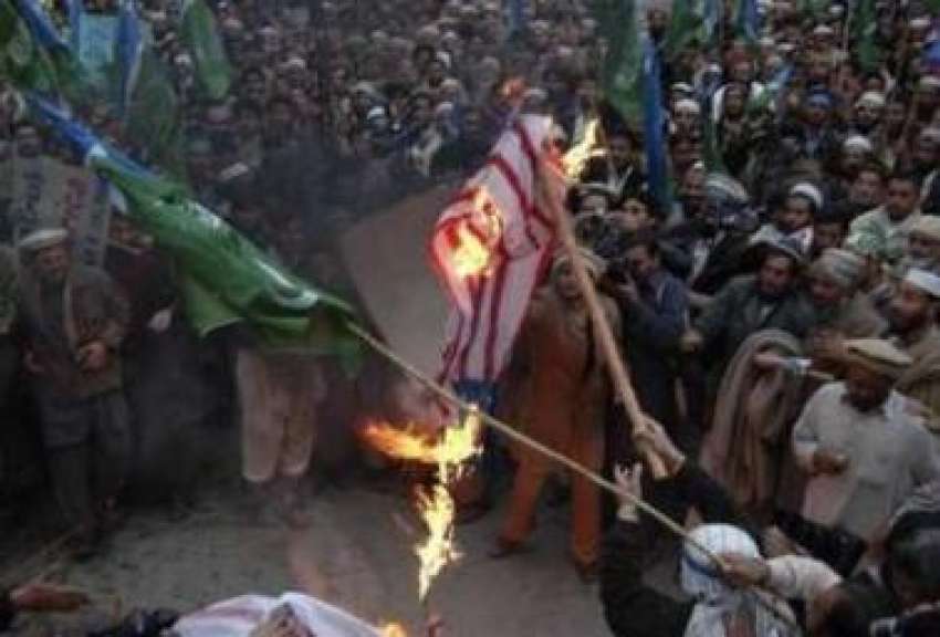 پشاور،جماعت اسلامی کے سپورٹرز امریکی مخالف ریلی میں شریک ..