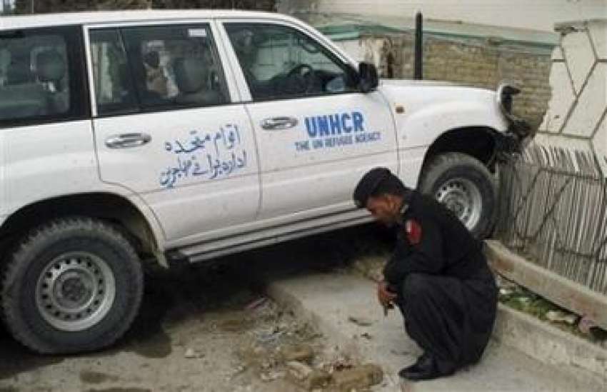 کوئٹہ: سکیورٹی اہلکار اقوام متحدہ کے اغواء کئے جانے والے ..
