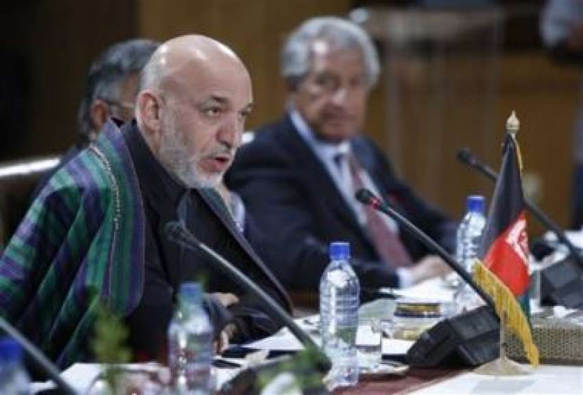 تہران،افغان صدر حامد کرزئی سہہ فریقی کانفرنس سے‌خطاب کر ..