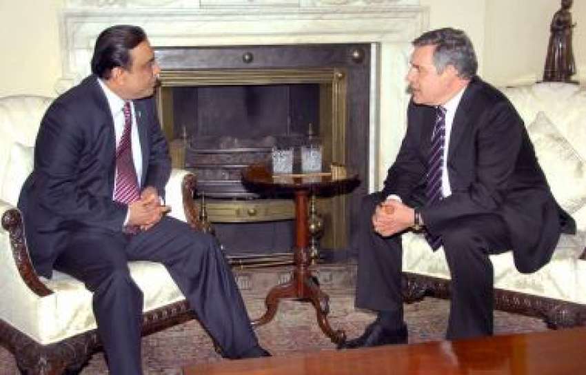 لندن،صدر آصف زرداری برطانوی وزیراعظم گورڈن برائون سے ملاقات ..