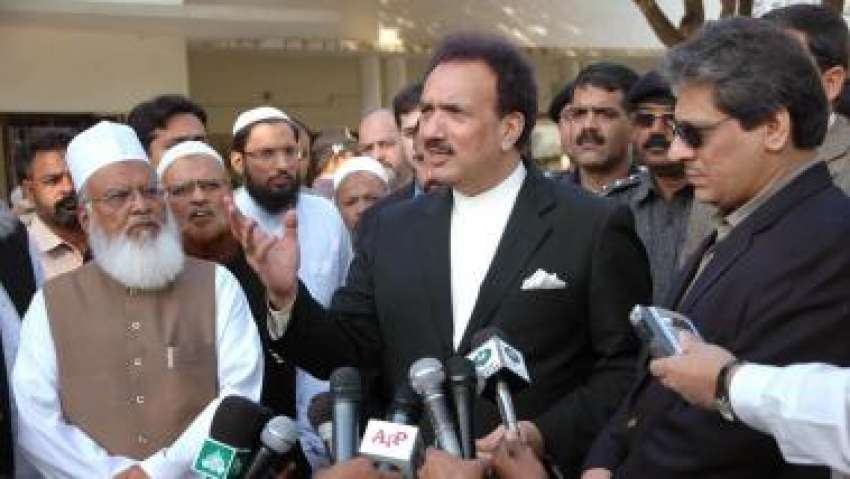 کراچی،وزیرداخلہ رحمان ملک علما وفد سے ملاقات کے بعد مفتی ..