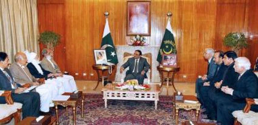 اسلام آباد،بلوچ رہنمائوں کا وفد صدر آصف زرداری سے ملاقات ..