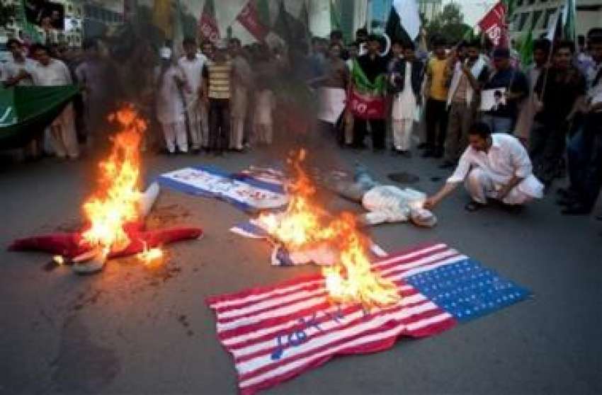 کراچی،شعیہ سٹوڈنٹس فیڈریشن کے کارکن امریکہ، اسرائیل مخالف ..