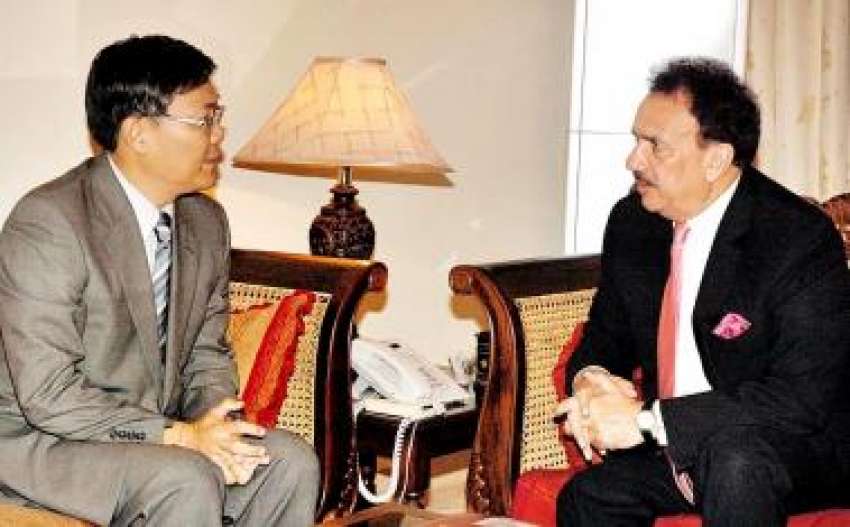 اسلام آباد، وزیر داخلہ رحمان ملک سے پاکستان میں چین کے سفیر ..