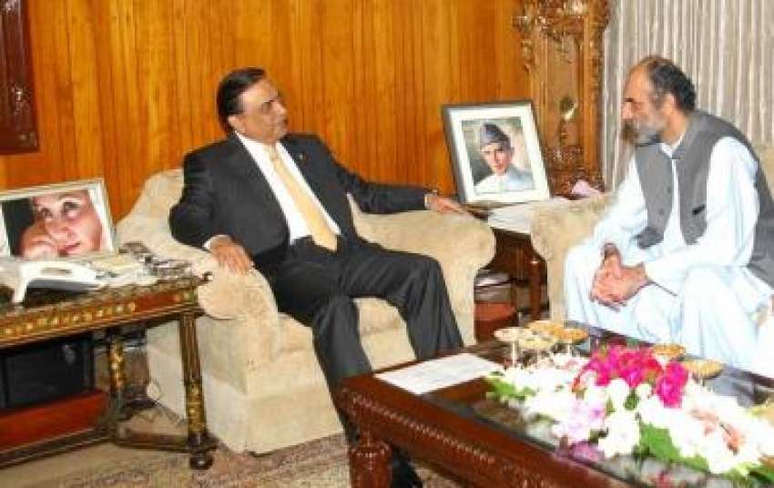 اسلام آباد، صدر آصف علی زرداری سے وزیراعلی بلوچستان نواب ..