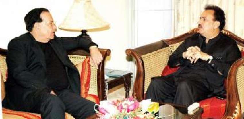 اسلام آباد، وزیر داخلہ رحمان ملک سے گورنر پنجاب سلمان تاثیر ..