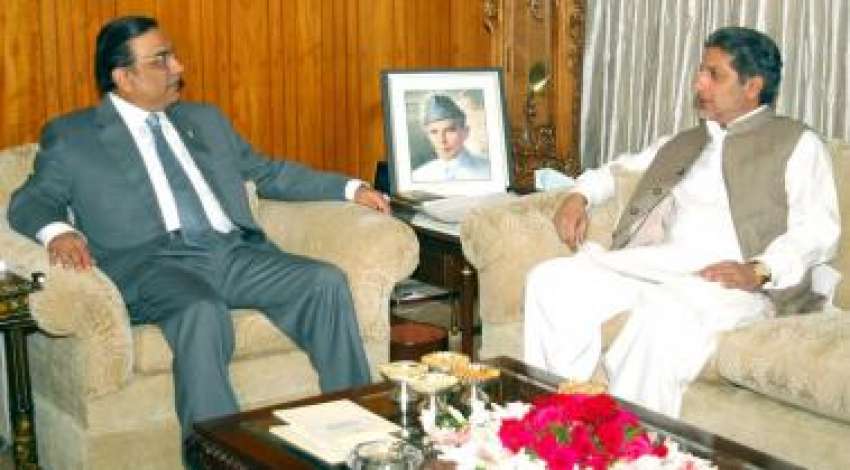 اسلام آباد، صدر آصف علی زرداری سے گورنر بلوچستان نواب ذوالفقار ..