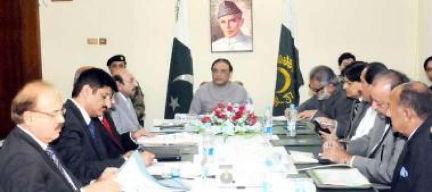 کراچی،صدر آصف زرداری بلاول ہائوس میں اعلی سطحی اجلاس کی ..