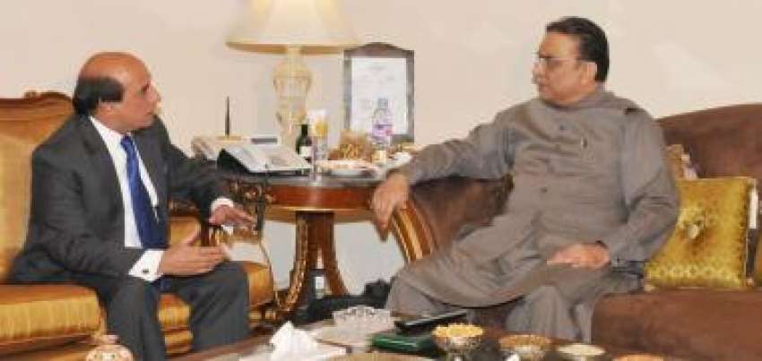 اسلام‌آباد، گورنر پنجاب لطیف کھوسہ صدر آصف زرداری سے ملاقات ..