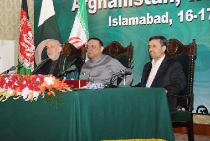 اسلام آباد، صدر آصف زرداری، ایرانی صدر احمدی نژاد، افغان ..