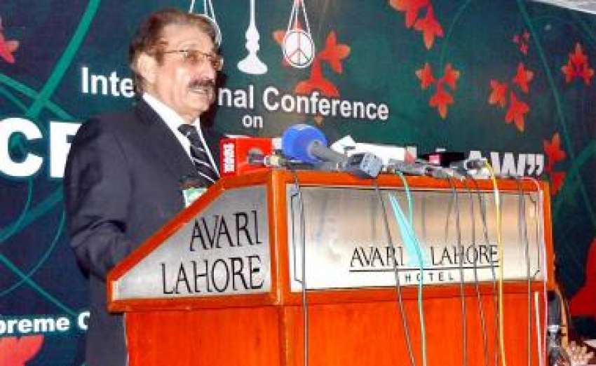 لاہور: چیف جسٹس افتخار محمد چوہدری انٹرنیشنل جوڈیشل کانفرنس ..