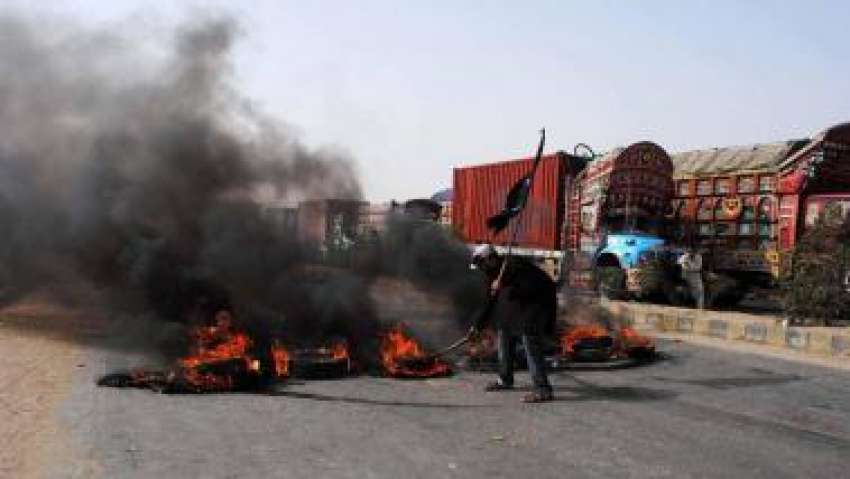 حیدر آباد، سانحہ علمدار کیخلاف احتجاج کے دوران اہل تشیع ..