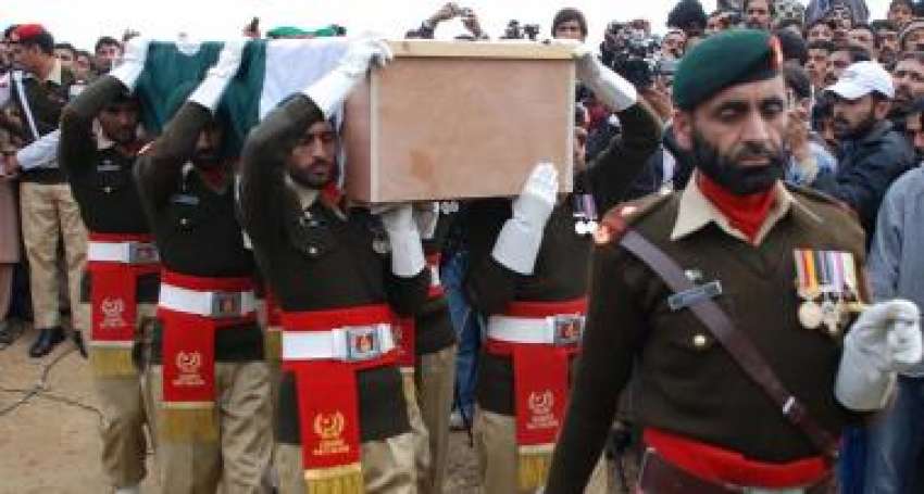 راولپنڈی، بھارتی فوج کی فائرنگ سے شہید ہونیوالے فوجی جوان ..
