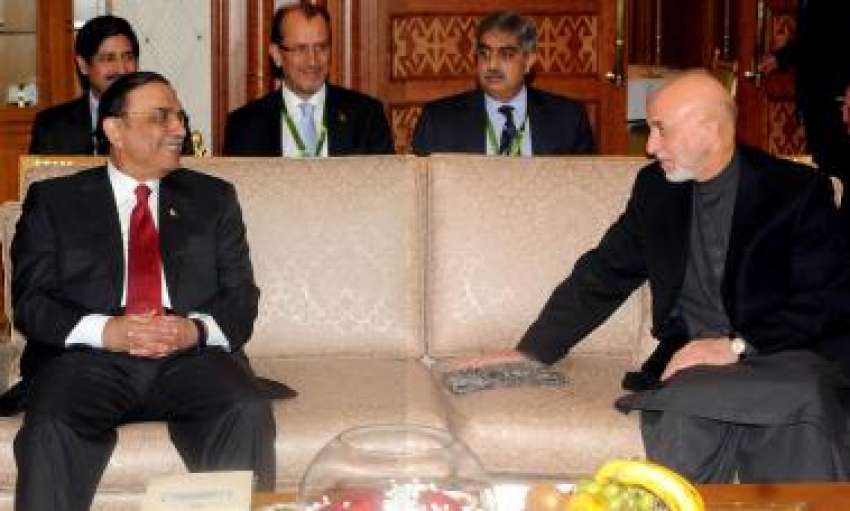 اشگبد: صدر زرداری سے افغان صدر حامد کرزئی ملاقات کر رہے ہیں۔