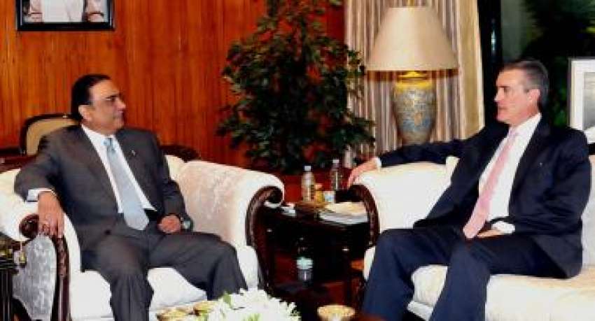 اسلام‌آباد، امریکی سفیر رچرڈ اولسن صدر آصف زرداری سے ملاقات ..