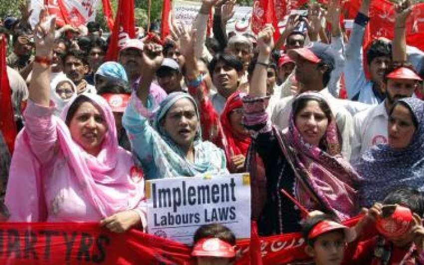 لاہور، مزدوروں کے عالمی دن کے موقع پر پاکستان ورکرز کنفیڈریشن ..