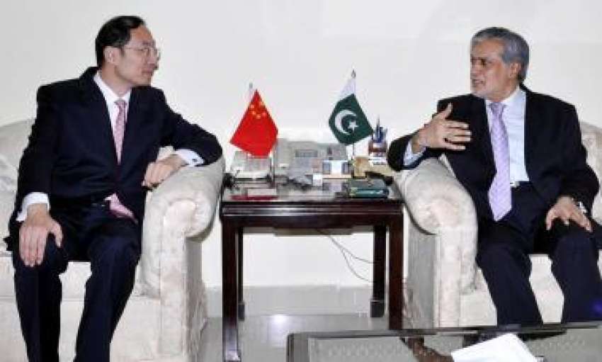 اسلام‌آباد، چینی سفیر سن وائی ڈونگ وزیر خزانہ سینیٹر اسحاق ..