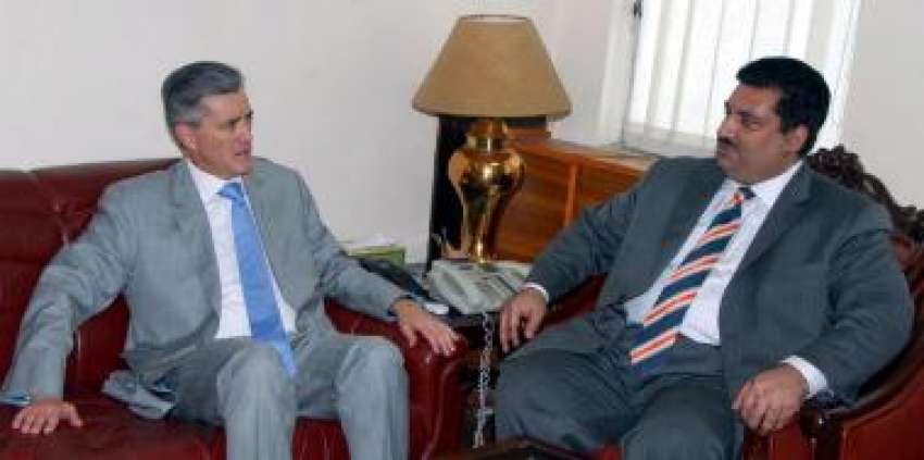 اسلام آباد، امریکی سفیر رچرڈ اولسن وزیر مملکت برائے تجارت ..