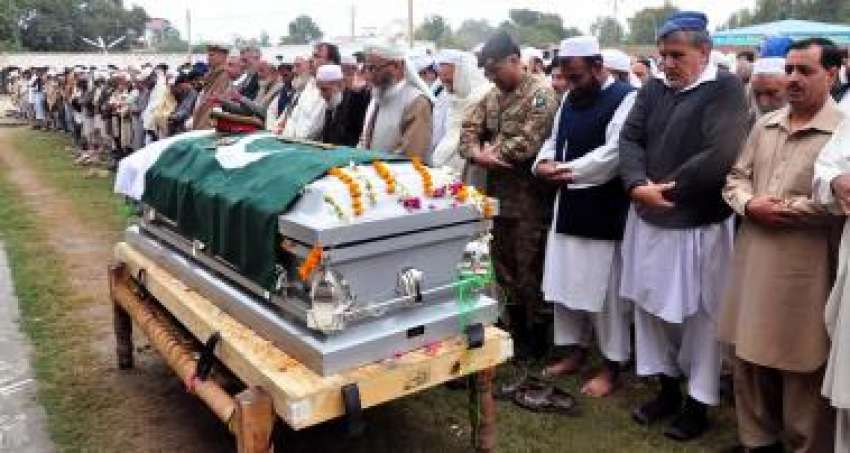 چارسدہ، بریگیڈئیر ساجد شہید کی نماز جنازہ آبائی علاقہ امین ..