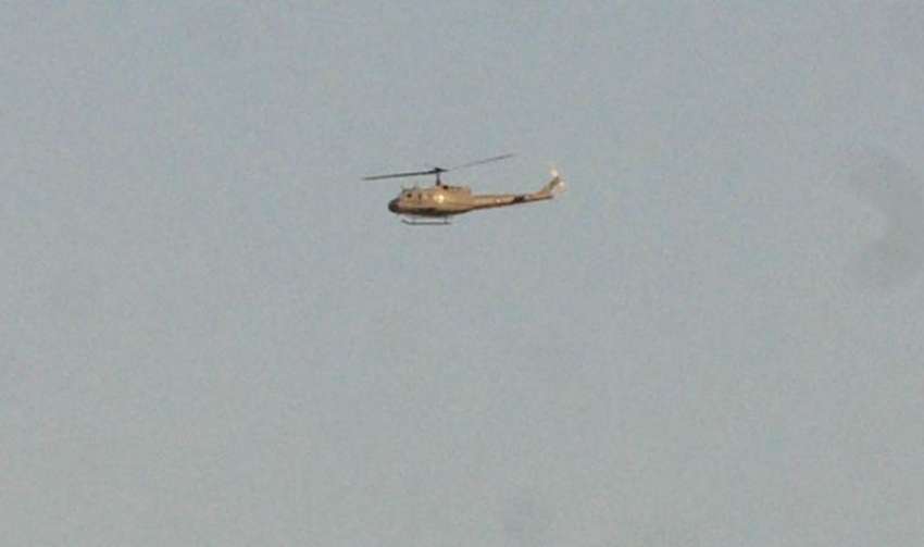 لاہور، ہیلی کاپٹر کے ذریعے یوم شہدا کی تقریب کی فضائی نگرانی ..