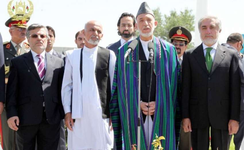 کابل، افغانستان کے یوم آزادی کے موقع پر افغان صدر حامد کرزئی ..