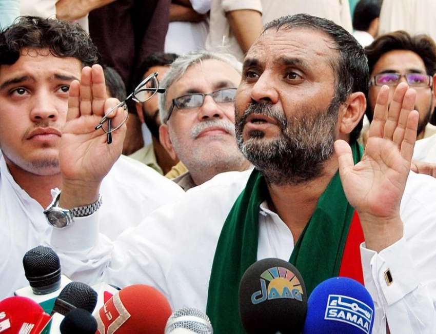 پشاور، پاکستان تحریک انصاف کے رکن خیبرپختونخوا اسمبلی جاوید ..