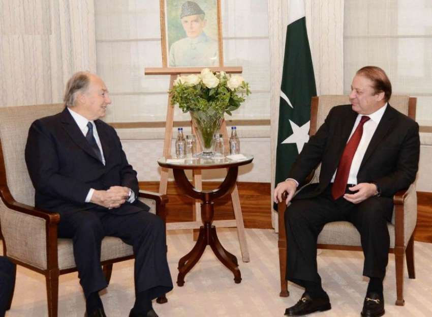لندن، پرنس کریم آغا خان لندن میں وزیراعظم نواز شریف سے ملاقات ..