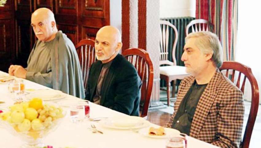 کابل، افغان صدر اشرف غنی، چیف ایگزیکٹو عبداللہ عبداللہ ..